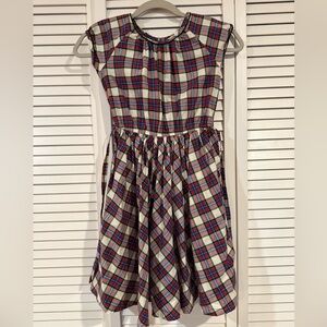Lands' End Multicolor Plaid Kids Dress